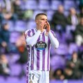 Biuk se lamenta en el partido ante el Castellón en Zorrilla.