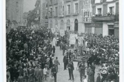 Procesión de San Pedro Regalado durante las fiestas por el día del patrón de Valladolid en 1920
