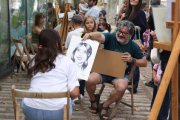 Caricaturistas en la Acera de Recoletos de Valladolid