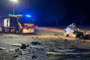 Accidente en la N-122 a la altura de Traspinedo en el que falleció un joven de 22 años por un choque entre un turismo y un camión.