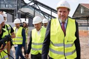 El ministro de Transportes, Óscar Puente, en su última visita a las obras de la nueva estación de tren de Valladolid.