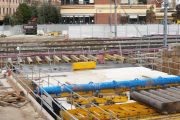 Obras del túnel bajo las vías en la calle Padre Claret. -J.M. LOSTAU