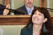 Ana Redondo, en el pleno del Ayuntamiento de Valladolid.-M. Á. SANTOS.