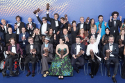 Imagen de los premiados en la gala de los Goya. EUROPA PRESS