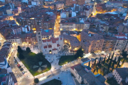 Vista desde un dron de la Policía que sobrevuela Valladolid. -@POLICIAVLL