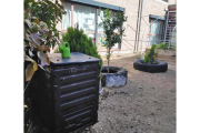 Compostadora instalada en el colegio de Fuensaldaña.-DIP. VA.