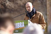 Carlos Menéndez, durante un acto electoral en Salamanca.- ICAL