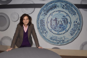 Irene de Lucas, en el aula-comedor del restaurante de la Escuela Alcazarén, situada en el Barrio de La Victoria de Valladolid.-ARGICOMUNICACIÓN