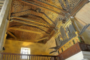 Artesonado mudéjar de la iglesia de Santa María de Fuentes de Nava (Palencia) tras la obras de restauración. - E. M.