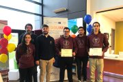 Alumnos de la Universidad de Burgos que han realizado este proyecto. - EL MUNDO