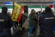 García-Gallardo encabeza la manifestación frente a la sede del PSOE de Valladolid.- ICAL