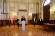 Presentación y firma de la Moción que presentan los grupos municipales PSOE, PP, C's y VTLP para la recuperación social y económica de la crisis sanitaria. - E.M.