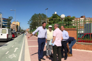 Visita a la reurbanización de la calle Padre Benito Menni. E.M.