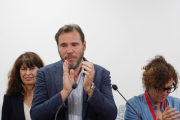 El candidato socialista a la alcaldía de Valladolid, Óscar Puente, tras el resultado electoral. -ICAL