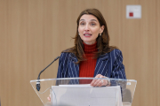 La ministra de Justicia, Pilar Llop, inaugura el edificio de la nueva sede de los juzgados de Segovia, junto a la delegada del Gobierno en Castilla y León, Virginia Barcones, entre otras autoridades.- ICAL