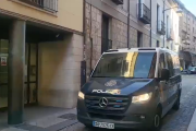 Llegada a los juzgados de Valladolid del detenido. E.M.