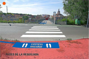 Recreación de la nueva señalización de las rutas escolares en Tudela.-AYTO. TUDELA