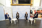 Felipe Ramos, Conrado Íscar, Carmen San Martín y Pedro Ruiz Aragoneses ayer, en el Club de Prensa de EL MUNDO DE CASTILLA Y LEÓN titulado ‘Agroalimentación y mundo rural’. R. G: PABLO REQUEJO