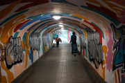 Túnel peatonal de Labradores, uno de los que desaparecerían con el soterramiento.- J. M. LOSTAU