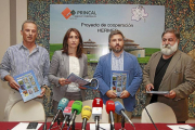 Javier Bajo, Ana Asenjo y Javier Pérez en la presentación del proyecto Hermes-J. M. Lostau