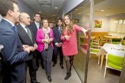 Álvaro Durán, Jesús Julio Carnero, Javier González Vega, Milagros Marcos, José Antonio González Poncela y Yolanda Rojo visitan las instalaciones-J.M.Lostau