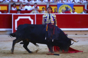 Toros de Victoriano del Río en Pamplona El Juli 5º Firma: Emilio Méndez / Cultoro