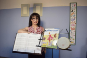 María Dolores Campos, soprano, profesora de canto y directora de la Escuela Profesional de Canto Hansel y Gretel, en las instalaciones del centro, que están integradas en el Colegio de San José de Valladolid.-