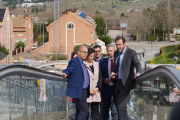 El alcalde de Valladolid, Óscar Puente, inaugura los elevadores urbanos en la ladera norte de Parquesol. -ICAL