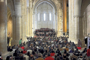 Concierto solidario en la iglesia del Monasterio de Santa María de Palazuelos, en Cabezón de Pisuerga.-EL MUNDO