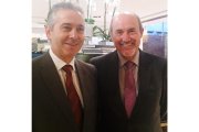 El director general de comunicación, Félix Sanchidrián, y el presidente José Rebollo, en la presentación de la Fundación.-E.M.