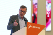 José Manuel Villegas, durante su comparecencia ante la prensa tras la primera reunión del comité de pactos.-ICAL