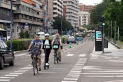 Carril bici de Isabel la Católica en Valladolid.