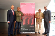 Javier Iglesias, Manuel González, Gonzalo Santonja y Marcos Iglesias, esta mañana.