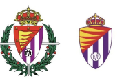 Escudo histórico del Real Valladolid y el utilizado en las dos últimas temporadas.