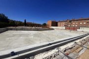 Estado en el que se encuentra el vaso de la piscina, a falta del revestimiento.