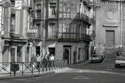 Imagen de archivo de la calle Cascajares con la Catedral al fondo.