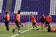 Entrenamiento de la selección de Fiyi en el estadio José Zorrilla.