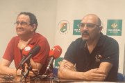 Miguel Ángel Peñas y Tomás Hernández en su comparecencia como junta gestora.