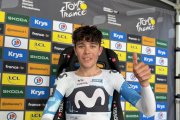 Iván Romeo, en la conocida silla caliente tras ir líder en la CRI del Tour de Francia.