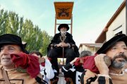 Recreación histórica del regreso del emperador Carlos V a Valdestillas en Valladolid.