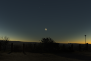 Simulación del eclipse solar desde Cabezón de Pisuerga