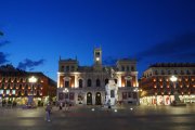 Iluminación en la plaza Mayor de Valladolid en una imagen de archivo.