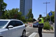 Obras en avenida Salamanca a la altura del edificio Duque de Lerma
