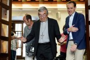 El Arzobispo de Valladolid, Luis Argüello, junto al presidente de la Diputación, Conrado Íscar