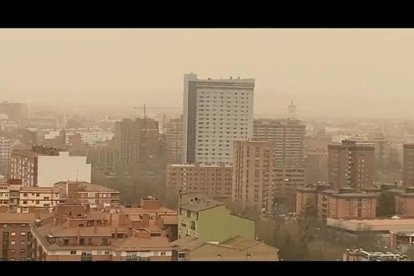 Polvo africano en Valladolid, en una imagen de archivo