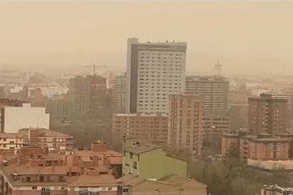 Polvo africano en Valladolid, en una imagen de archivo
