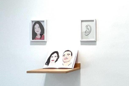 A la izquierda, algunas de las imágenes de la artista vallisoletana para el libro de artista