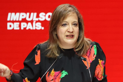 La vallisoletana Iratxe García, eurodiputada y presidenta de la Alianza Progresista de S&D, en la inauguración de la Convención Política del PSOE 'Impulso de país'. RAÚL GONZÁLEZ