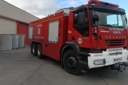 Camión de bomberos de la Diputación de Valladolid.