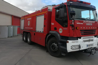 Camión de bomberos de la Diputación de Valladolid.